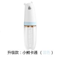 软勺婴儿米糊奶瓶硅胶挤压式宝宝断奶喂养勺餐具喂水米糊辅食神器 小熊奶糊瓶（蓝色）