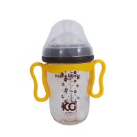 【新店特惠】婴幼儿专用奶瓶防摔PPSU广口径奶瓶防胀气 黄色 标配+原装奶嘴三个