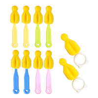 10只装高品质海绵奶嘴刷宝宝婴儿宽口标口径奶瓶清洗奶嘴刷子 10支海绵奶嘴刷