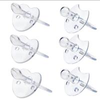 安抚奶嘴安睡型超软新生儿婴儿硅胶奶嘴宝宝假奶嘴断奶安慰奶嘴 3圆头+3扁头(可高温水煮)食品级