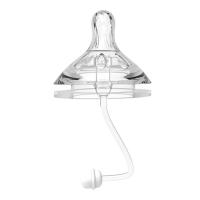 宽口径奶嘴吸管组一体式奶嘴贝亲Bobo爱得利Nuk奶瓶通用款5cm奶嘴 S码(小圆孔)