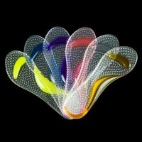 七分垫透明硅胶柔软高跟鞋单鞋女鞋垫男凉鞋平底鞋垫防滑凉鞋鱼嘴 金色款2双装 按摩足弓七分垫