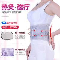 夏季护腰带腰间盘突出磁疗保暖暖宫腰肌劳损腰疼钢板腰托男女士 夏季升级款-灰色(+发热垫) S(小号)