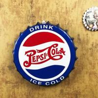 复古啤酒瓶盖酒吧墙面装饰品工业风奶茶店饭店创意壁饰铁皮画壁挂 35cm JG02