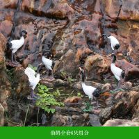迷你微景观仙鹤动物摆件花园庭院盆景假山多肉鱼缸内装饰造景全套 6只仙鹤全套组合