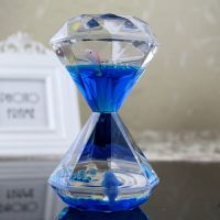 抖音同款减压神器创意液体油漏沙漏油滴水滴摆件闺蜜情人节礼物 钻石蓝色 加礼品袋