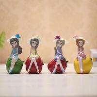 新款水果娃娃田园创意家居装饰品酒柜客厅卧室隔板电视柜摆件摆设 水果女孩一套