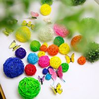 藤球装饰幼儿园吊饰创意吊挂装饰教师走廊屋顶开学环境布置环创 混色 直径25厘米球1个