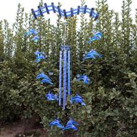 千纸鹤风铃挂饰小铃铛同学生日礼物门窗挂件装饰品女生闺蜜礼品 大号心形蓝色海豚