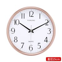挂钟客厅创意北欧钟表客厅家用新款免打孔石英钟静音卧室挂墙钟表 金色 13英寸[35厘米]