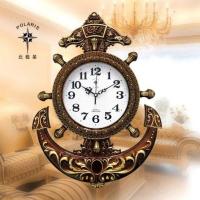 挂钟欧式摇摆个性创意家用挂钟简约时尚客厅挂钟家居静音表 2865古金