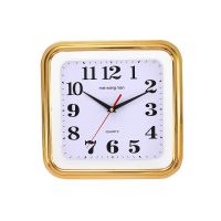 经典版挂钟老式挂钟家用挂表静音时钟送老人怀旧石英钟表办公钟表 1369白底金边透明(29.5厘米)