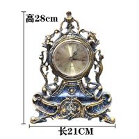 创意欧式树脂座钟台钟时钟装饰品家居客厅卧室床头柜书房桌面摆件 欧式花钟