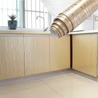翻新家具贴纸旧家具翻新贴纸橱柜贴纸空调冰箱橱柜翻新贴 8416【金波浪】 5米*60cm
