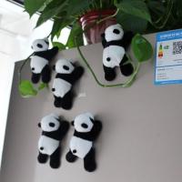 可爱毛绒熊猫冰箱贴磁性卡通图案磁贴成都旅游纪念品创意小礼物 大号5个