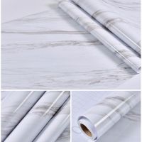 [特价促销]加厚大理石厨房防油贴纸防水防油橱柜灶台壁纸自粘 爵士白801 60厘米宽x5米长