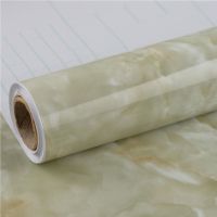 大理石自粘墙纸厨房防油贴纸防水防潮耐高温客厅电视背景瓷砖壁纸 翡翠绿【送刮片+小刀】 寛60cm*5米长