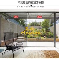 阳台窗户玻璃膜防晒遮阳膜高隔热阳光房太阳膜玻璃贴膜防爆膜 浅灰色（微遮光） 150CM宽（3米价）