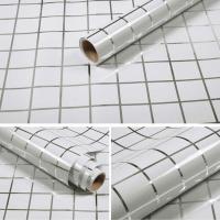 自粘厨房防油贴纸耐高温灶台用防水防油烟机瓷砖墙贴壁纸橱柜贴纸 FY(2904)60cm*5米