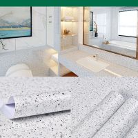 厨房防油贴纸柜灶台用大理石瓷砖墙贴自粘墙纸耐高温防水防潮壁纸 白金砂加厚[亚光] 71厘米宽*5米长