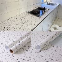 厨房防油贴纸耐高温大理石纹墙纸自粘防水灶台用柜门台面瓷砖贴纸 SHS 长2米*宽120厘米