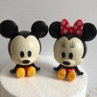 烘焙蛋糕装饰玩具大头Q版米老鼠米奇米妮 生日礼物卡通 10对(20只)大头米奇 塑料