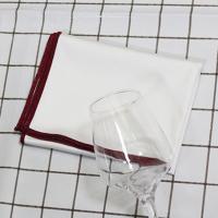 擦红酒杯的专用布擦玻璃杯神器不留痕打杯布口布擦杯布抹布清洁布 酒红色 45*60cm/5条
