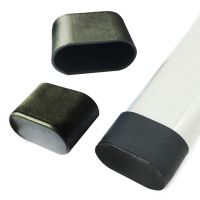 椭圆脚套 椭形脚塞 椭圆外套办公椅子货架脚套脚垫 外塞桌椅脚套 椭圆30*70毫米(黑色) 24个