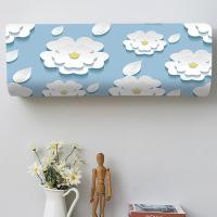 挂式空调防尘罩套挂机全包美的格力奥克斯海尔防尘罩套北欧布艺 小白花-全包防尘 3P【113X31X23】