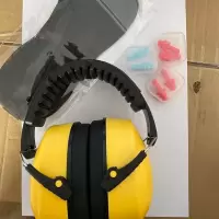 隔音耳罩睡眠用防噪音学生宿舍学习睡觉工作防呼噜静音防护耳机 106-黄色+耳塞3付+3D眼罩