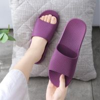 2021新款拖鞋女夏天四季家居家用室内防滑防臭情侣浴室洗澡凉拖男 紫色[C10-1] 36-37(适合35和36的脚)