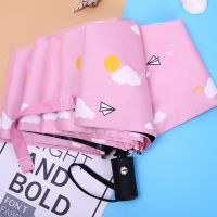 学生雨伞男女折叠全自动晴雨两用太阳伞儿童防晒防紫外线遮阳伞 豪华全自动飞机-粉色