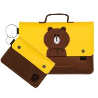 联想戴尔惠普笔记本电脑包手提女15.6寸14寸加厚防震平板保护套 小黄熊 11寸