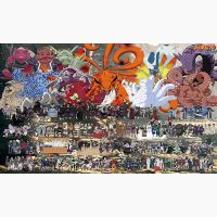 火影忍者壁纸晓组织海报墙贴画超大贴纸自粘卧室房间壁画墙纸装饰 火影-01 特大号(宽200CMX高100CM)