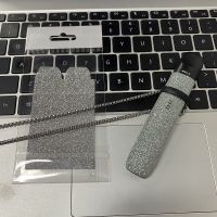 悦刻5代贴纸relx五代保护壳幻影电子器烟具杆套锐客约克闪粉贴膜 闪银贴纸+银钛钢链 悦刻五代