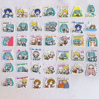 40张动漫卡通初音未来小浣熊ipad笔记本贴纸手账手机壳防水贴画 40张（3-4厘米）