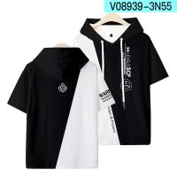 SCP基金会短袖T恤男女超自然二次元休闲印象拼色连帽夏季学生衣服[4月28日发完] 1-连帽短袖 XS