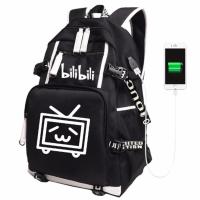 bilibil周边书包小电视B站动漫二次元背包韩版男女双肩包 电视机 USB款+送笔袋
