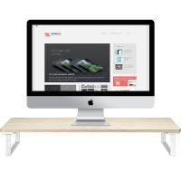 显示器增高架笔记本电脑桌面屏幕台式办公垫收纳置物架抬高架 显示器抬高架-橡木纹-135mm