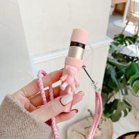 可爱卡通一代挂绳1代4锐克5代烟套丫OOZ柚子MINI二雪茄保护套 粉色小熊+编织挂绳
