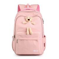 书包女ins双肩包小学生初中生韩版大容量公主可爱网红小熊背包潮 萌萌熊-粉色 送中性笔+尺子套装+笔袋