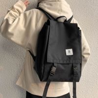 双肩包男潮牌休闲简约轻便男士旅行背包韩版百搭牛津布学生书包女 黑（收藏加购送小礼物）