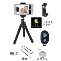 手机懒人支架可调节八爪鱼三脚架拍照vlog单反户外桌面网红手持架 八爪鱼支架加E型手机夹加蓝牙遥控器