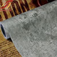 复古工业泥墙纸自粘灰色餐厅饭店店铺卧室客厅壁纸3d立体贴纸 原色水泥墙 1.22米宽*3米长