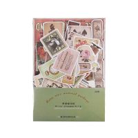 复古素材包大尺寸爱丽丝英文做旧书页日记手帐贴纸手账打底背景纸 梦游爱丽丝 90枚不重复