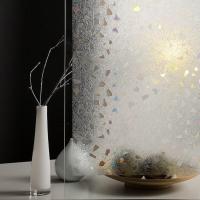 3D炫彩静电无胶免胶玻璃贴膜贴纸透光装饰移门窗户贴防晒防紫外线 3D镭射鹅卵石(日系国产) 120厘米宽度3米长