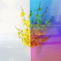 彩色玻璃贴膜婚庆装饰窗贴纸炫彩幻彩镭射纸七彩手工幼儿园玻璃纸 蓝色妖姬 138cm宽/每米价