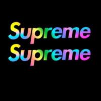 汽车贴纸摩托电动车贴个性创意潮牌supreme七彩镭射改装文字贴花 supreme彩色40cm