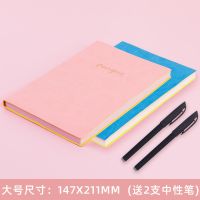 家庭理财记账本多功能日记本出入明细账懒人记账随身可爱手账本小 A5/粉+蓝/2本