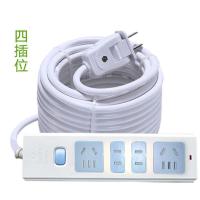 插座带线排插家用插排电动车充电延长线超长接线板1/10/20米 公牛白色(四插位)407 40米